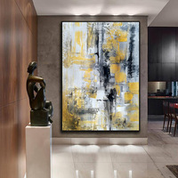 Grandes images d'art mural modernes 100% faites à la main de haute qualité, grandes peintures à l'huile abstraites sur toile