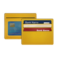 Pemegang Slot kartu Bank logo kustom grosir bisnis kulit Pu pemegang kartu kredit ID tas lengan kartu