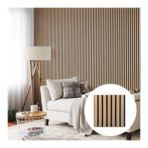 Panneau acoustique en bois à lattes Akupanel au design moderne avec placage naturel NRC 1.0 Écologique Capacité de conception graphique 3D - Product Image 3