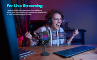Micrófono USB para Juegos de PC, Micrófono USB para Streaming, Podcast, Twitch, YouTube, Discord, PC, Computadora, PS4, PS5, Mac, GamerWave