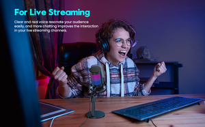 USB Gaming Microphone for <strong>PC</strong> USB Mic for Streaming, Podcast, <strong>Twitch</strong>, YouTube, Discord, <strong>PC</strong>, Computer, PS4, PS5, Mac, GamerWave - Product Image 6