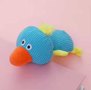 Novo Design Pet brinquedo de pelúcia som imita pato vaca moagem dentes limpeza cão mordida resistente cartoon boneca pet mastigar brinquedos - Product Image 3