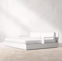 Ensemble de meubles de jardin en aluminium de luxe, meubles d'extérieur avec Table de foyer