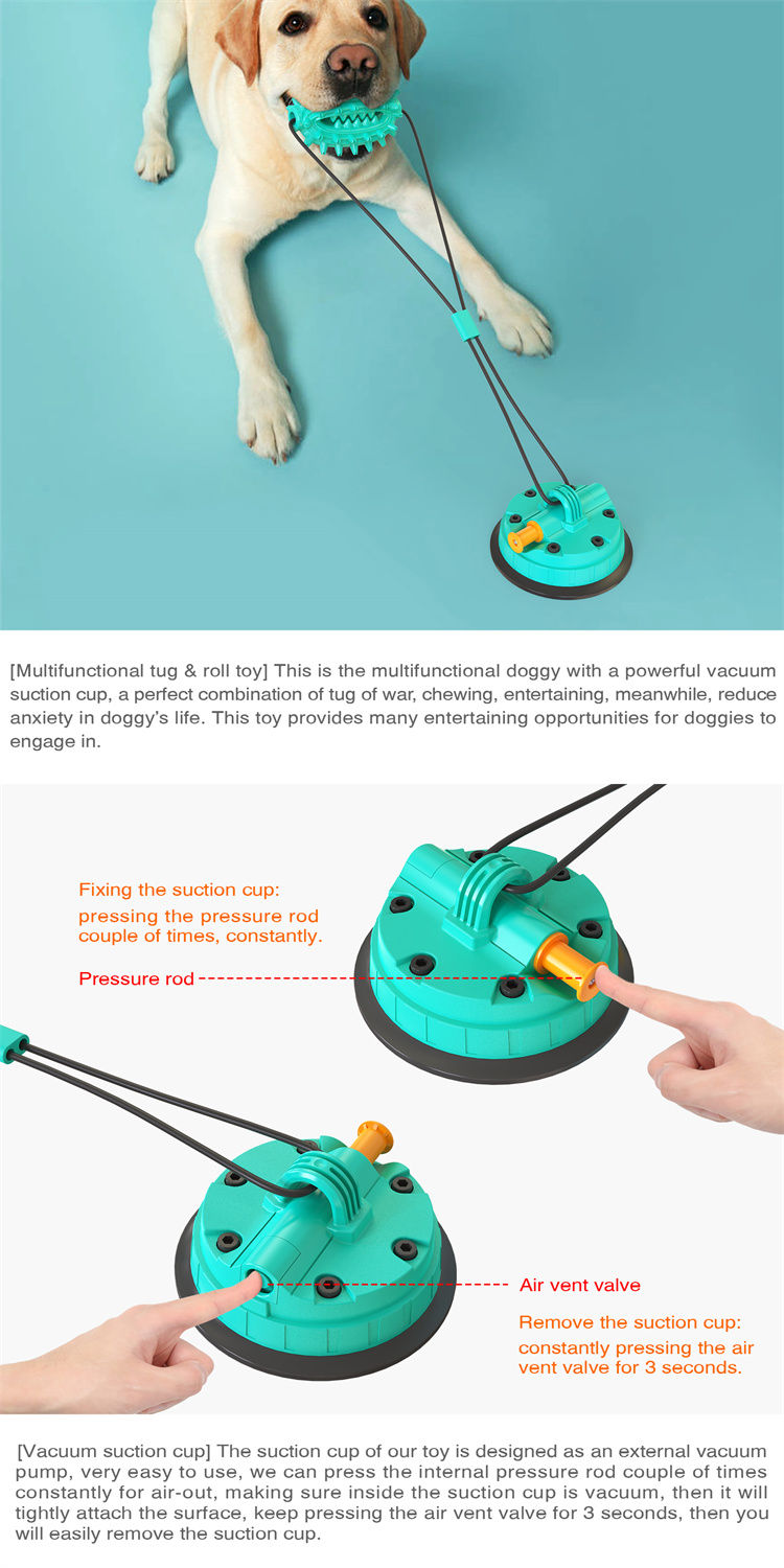 Non-Toxic durable rubber tug of rope ball for dog toy