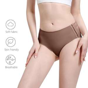 Calzoncillos de una pieza con botones laterales en 5 colores desnudos, fáciles de poner y quitar, ropa interior sencilla para niña, calzoncillos de cintura media sin costuras para mujer, calzoncillos para el XS-XL - Product Image 4
