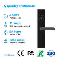 Serrure de porte intelligente Vertexis F18 Tuya Wi-Fi avec empreinte digitale, mot de passe, carte, contrôle par application et entrée sans clé - Matériau en acier
