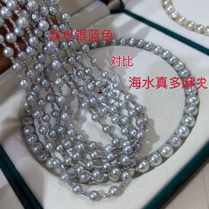 Collier de perles naturelles multicouches noires de 4-5 mm, style européen et américain, polyvalent pour toutes les occasions - Product Image 3