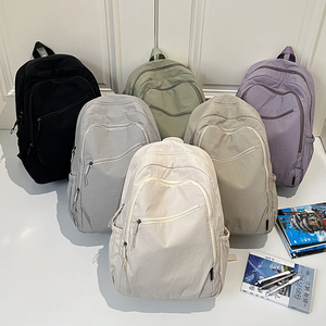 Zaino Casual Unisex Leggero in Nylon, Capacità 20L, Design Ergonomico, Colore Unico, Impermeabile in Poliestere con Chiusura a Cerniera - Product Image 1