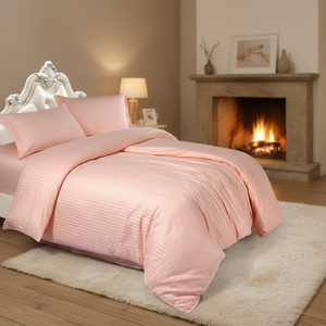 カラーサテンストライプ4点寝具セット 高級ホテル品質 ソフトで快適なベッドシーツセット - Product Image 6