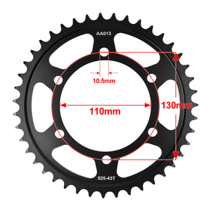 OEM 525-43T Rear Sprocket for Yamaha FZ-07 <strong>MT</strong>-07 XSR700 FZ-10 <strong>MT</strong>-10 Original Motorcycle Spare <strong>Parts</strong> in Bag Wholesale - Product Image 2