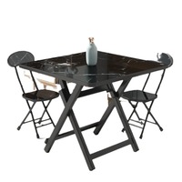 Table à manger carrée pliante en bois - Design moderne minimaliste portable pour usage domestique, petits appartements, chambres de location, marchés nocturnes