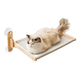Juguete para gatos <span class=keywords><strong>DIY</strong></span> con ventosas fuertes, hamaca, estante de madera, perchero, cama para gatos en ventana, muebles - Product Image 6