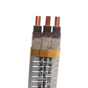 Câbles d'alimentation ESP plats 5KV 2AWG de marque Hebei Huatong avec <span class=keywords><strong>tube</strong></span> enroulé - Product Image 2