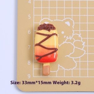 Mô phỏng sô cô la <span class=keywords><strong>nutlet</strong></span> Ice Cream resin flatback Popsicle DIY Nhựa phụ kiện flatback nhựa quyến rũ - Product Image 6