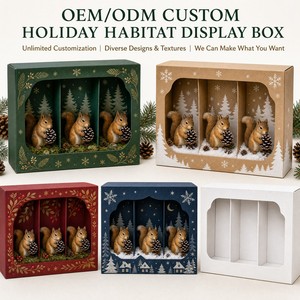 OEM ODM Personnalisé Mascotte en peluche, jouet en peluche, animal en peluche, jouet promotionnel CPC, boîte de présentation thème Noël, cadeau saisonnier - Product Image 2