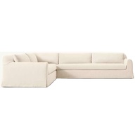 Ensemble de canapés en tissu en forme de L, meubles de luxe, canapé personnalisable, style crème, pour la maison et le salon de la villa