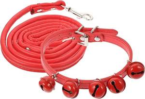 Combo de Collar y Correa para Mascotas, Correa de Cuerda de Tirar de <span class=keywords><strong>Jingle</strong></span> <span class=keywords><strong>Bell</strong></span> para Uso Diario, Suministros para Exteriores, Navidad - Product Image 2