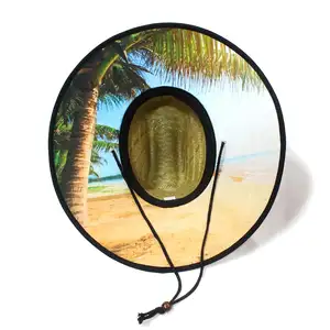 태양 모자 빈 탑 팜므 숙녀 저렴한 가격 여름 모자 Soleil 솔라 블랙 유통 인쇄 페도라 프로모션 밀짚 모자 독일 국기