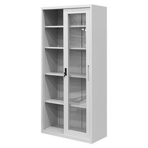 Khung thép hiện đại 2 cửa trượt Tủ hồ sơ với bền lưu trữ cho văn phòng nhà trường hội thảo sử dụng - Product Image 2