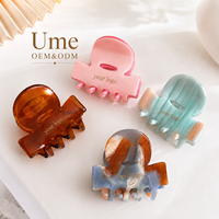 Accessoire de coiffure Ume, mini pince à cheveux personnalisée avec logo, écologique, pour femmes, style mignon, pince à cheveux en acétate pour un usage quotidien