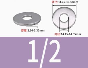 เครื่องซักผ้าสแตนเลส304 Legood แบบแบนสำหรับสกรูขนาด1/2นิ้ว - Product Image 5