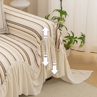 Housse de canapé en jacquard floral chenille, élastique, antidérapante, imperméable, lavable, une pièce, couverture complète, style européen