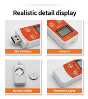 Registrador de Datos de Temperatura LCD Aikesi RC-10 con Carcasa de Plástico, ODM, Informes USB PDF, Certificación CE/FCC/ROHS para Aplicaciones de Cadena de Frío