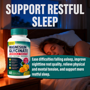 Tabletas Masticables de Glicinato de Magnesio de Marca Privada, Complejo con Vitamina Zinc y L-Teanina, Suplemento Dietético <span class=keywords><strong>para</strong></span> la Calma y <span class=keywords><strong>el</strong></span> Sueño - Product Image 5