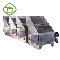 Séparateur solide-liquide à écran incliné pour fumier de porc, déshydrateur industriel en acier inoxydable 304, boîte de vitesses du moteur