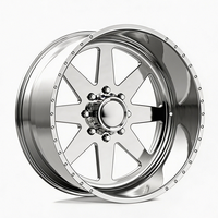 Rines Forjados Pulidos Personalizados de Perfil Profundo 20X10 30X14 26X12 22X12 con 8X165.1 8X170 8X180 para Camionetas Ford F250 RAM 2500
