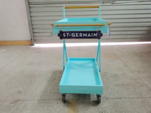 מתכת ועץ יין מחזיקי יין עגלת עגלת מתכת מקרר יין דלי דלי - Product Image 5