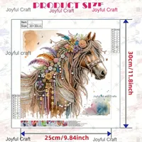 Kit de peinture au diamant 5D cheval classique moderne DIY décoration de maison en diamant irrégulier avec autocollant en diamant fait main
