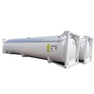 China 40ft contenedor de tanque de combustible proveedor de fábrica Modelo T50 52100L LPG ISO Precio del contenedor del tanque