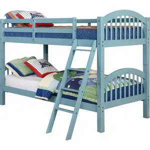 سرير علوي خشبي مزدوج يساعد الأطفال على الحفاظ على أمان طفلك الصغير بينما يحلمون بسرير مرتفع للأطفال