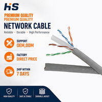 Cable de Red Cat5e Marca HS, Origen Fujian, Suministrado Directamente por el Fabricante, BK-36, 8 Conductores, 0.5mm 0.57mm, Cobre Libre de Oxígeno