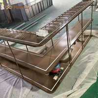 Étagère à bouteilles de vin suspendue au plafond en acier inoxydable Foshan Felixss, décoration de bar, mobilier de restaurant