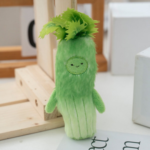 Porte-clés en <span class=keywords><strong>peluche</strong></span> souple et moelleuse en forme de céleri, breloque de sac, poupée décorative pour sacs de mode, accessoire quotidien, joli cadeau - Product Image 2