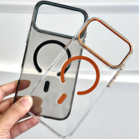 JOYPORODO B086 Coque de téléphone magnétique transparente pour iPhone 17 Pro Max – Étui arrière transparent pour mobile