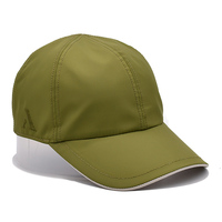 Casquette de baseball verte en tissu nylon renouvelable, brodée, Gorras, vente en gros, casquette de papa en nylon à 6 panneaux, fabricant