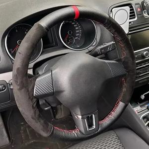 <span class=keywords><strong>Funda</strong></span> para <span class=keywords><strong>Volante</strong></span> de Coche DIY, Antideslizante, de Gamuza, Trenzada, Original, para Volkswagen Polo <span class=keywords><strong>Golf</strong></span> 6 Mk6 MK5, Accesorios para Coche - Product Image 1