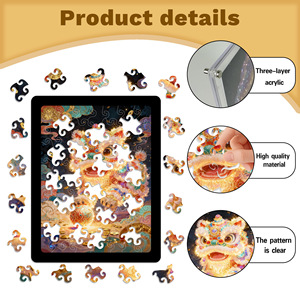Rompecabezas de Acrílico Transparente, Rompecabezas Plano Transparente, Juego de Desafío <span class=keywords><strong>Imposible</strong></span> para Adultos, Decoración del Hogar - Product Image 4