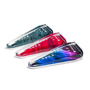 Trophée en cristal coloré au design unique pour la remise de prix, cadeau de présentation - Product Image 5