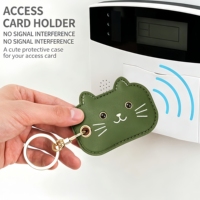 Portemonnee met sleutelhanger van kunstleer, NFC-tags, RFID-houder voor ID-kaarten, NFC-smartkeytag, toegangskaart houder, RFID-sleutelhanger, sleutelkettingen