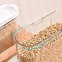 Transparent en plastique Rectangle cuisine organisateur étanche à l'humidité conservation boîte de rangement Injection alimentaire stockage conteneur scellé
