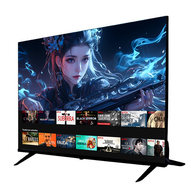 8K Smart TV 24 32 43 50 55 65 70 75 85" Ultra-Large QLED HDR Android WiFi USB Ports Black Hotel TV Quad-Core Google TV FreeSync