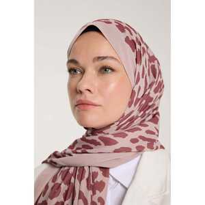 Pañuelo con Estampado de Leopardo en Tonos Latte y Rosa Palo, Velo de Protección Solar con Estilo Chic - Product Image 2