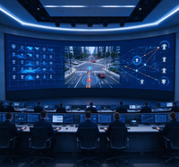 Kabinet LED COB P1.2 P1.5 untuk Ruang Layanan Kota, Video Wall 4K Tanpa Sambungan untuk Informasi Publik & Tampilan Antrian