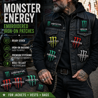 Prêt à expédier – Écussons brodés professionnels haute densité « Edgy Green Claw Mark Racing » pour vestes et chapeaux