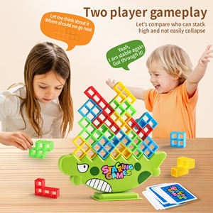 สีสันทาวเวอร์สมดุลซ้อนเกมกระดานอาคารบล็อกของเล่นเกมครอบครัววันเกิดสมดุลซ้อนบล็อก - Product Image 2