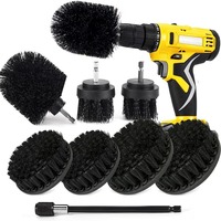 9 pièces de nettoyage de lavage de voiture perceuse électrique ensemble de brosses de nettoyage tout usage brosse voiture détaillant perceuse Kit de polissage